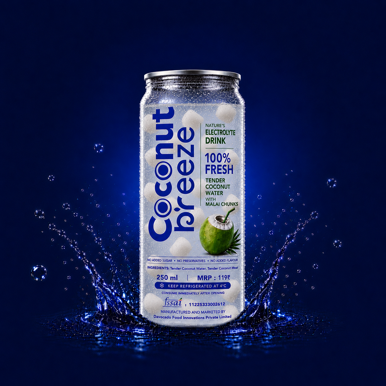 Tender Coconut Water with Malai Chunks